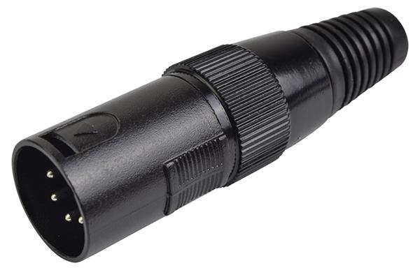 XLR DMX Connector Male 5 pin Black 